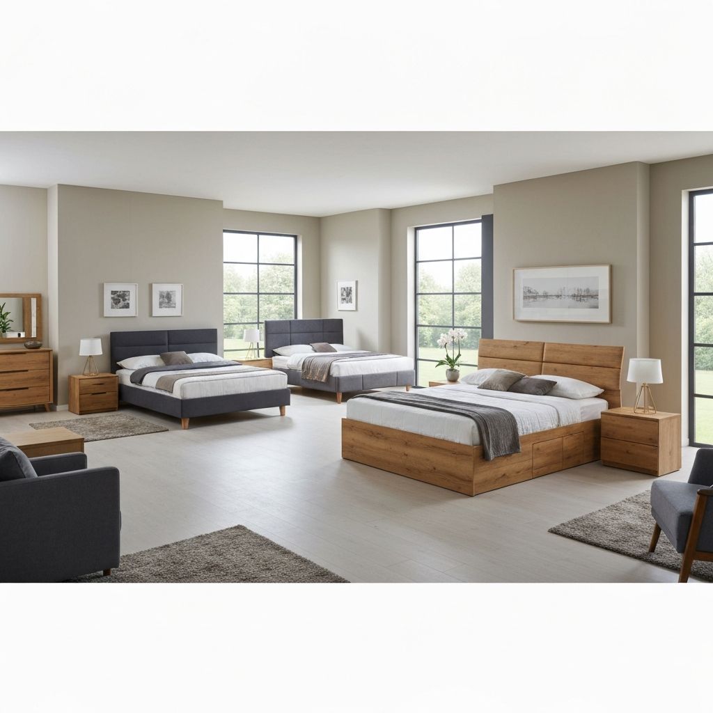 MDF beds display with storage options