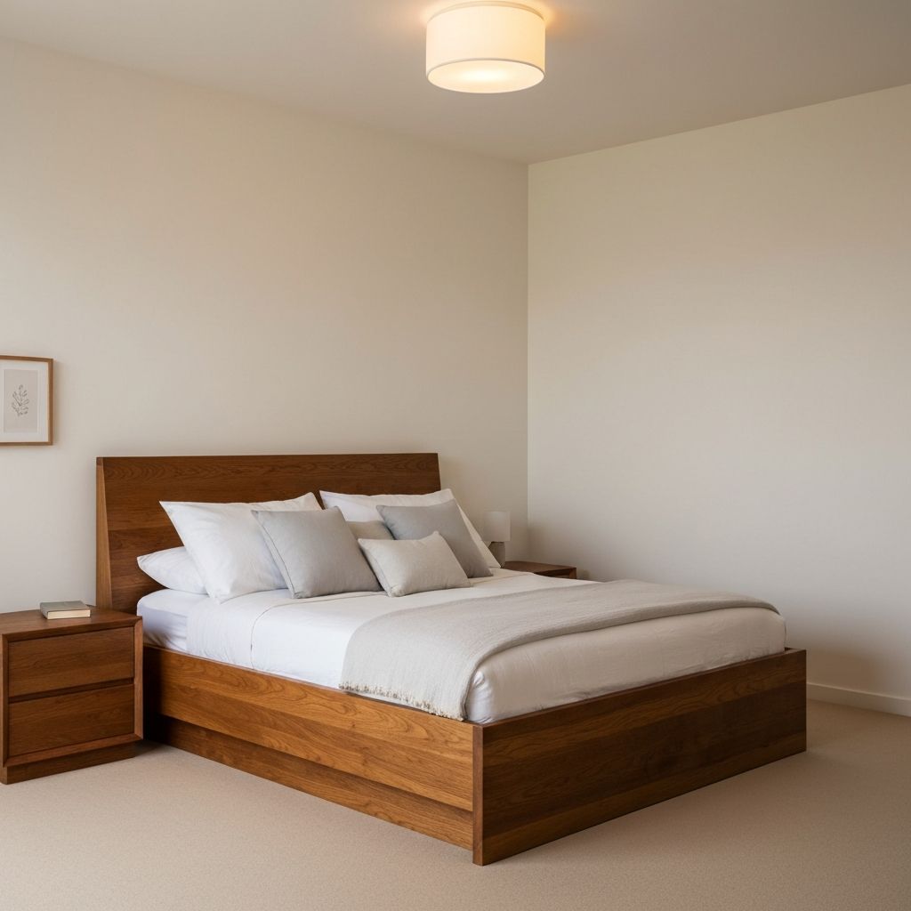 Modern Oak Queen Bed