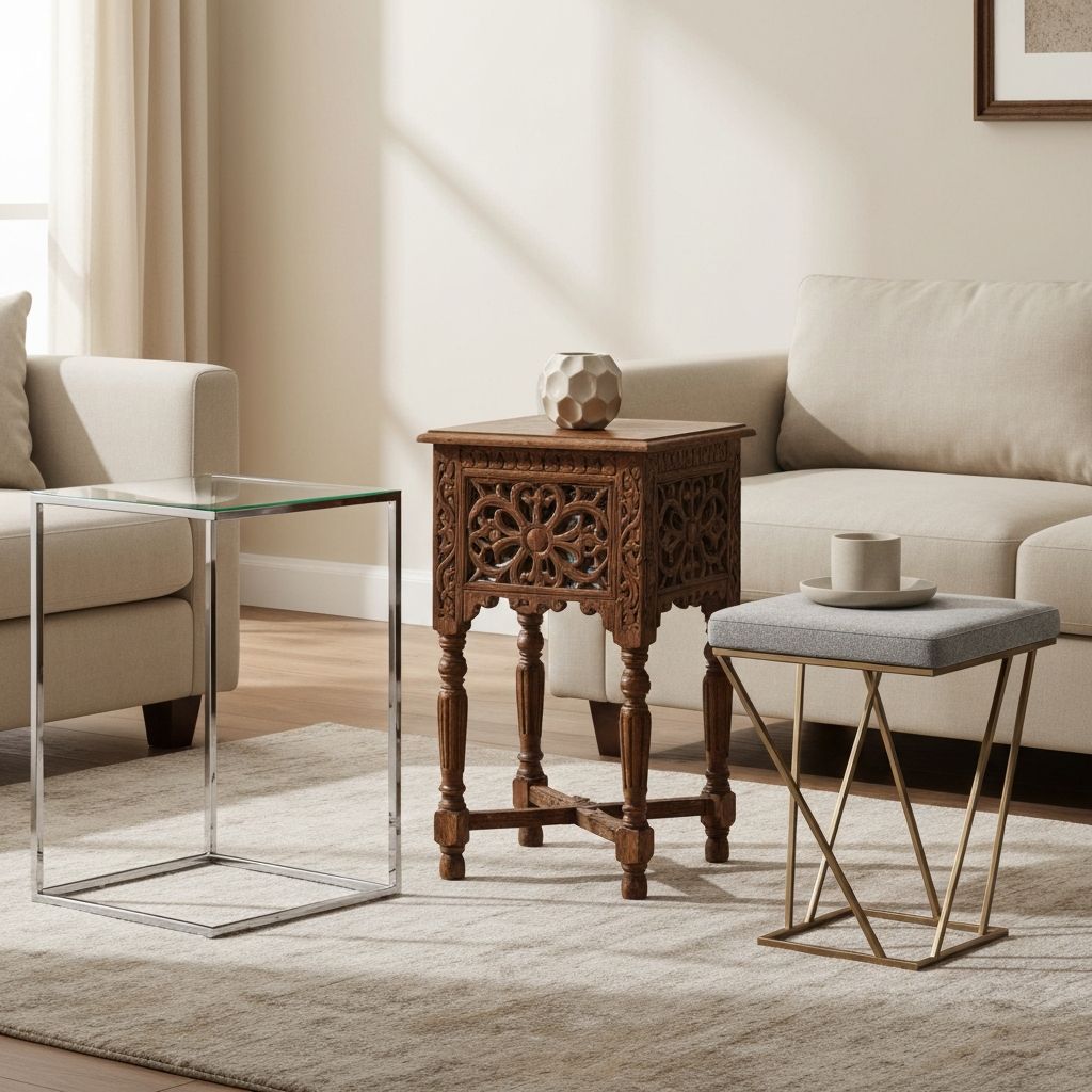 Side tables and accent furniture display